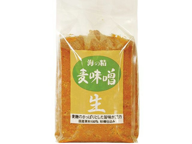 リニューアルしました！味噌本来の味と香り【(海の精) 国産有機・麦味噌 １ｋｇ】 ［ムソー］