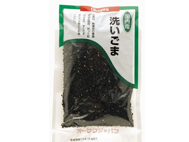 【国内産洗いごま（黒）  100g】 オーサワジャパンのごま・えごま類