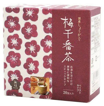 【国産生姜・梅干番茶スティック　8gｘ20（無双本舗）】