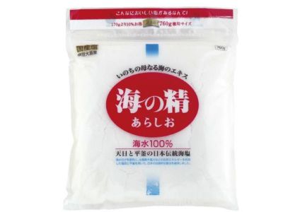 【海の精 あらしお(赤ラベル)760g】天然海塩をお徳用サイズで（オーサワジャパンの塩）