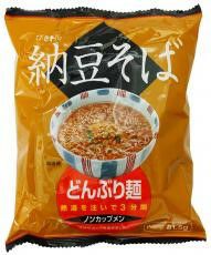 【どんぶり麺・納豆そば (81.5g）】(ムソー)国内産ひきわり納豆入りのおそばです！×4袋入