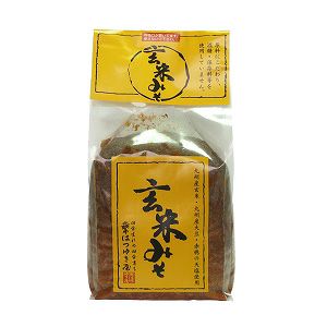 玄米みそ 1kg（塩分7.9％・甘口味噌）はつゆき屋