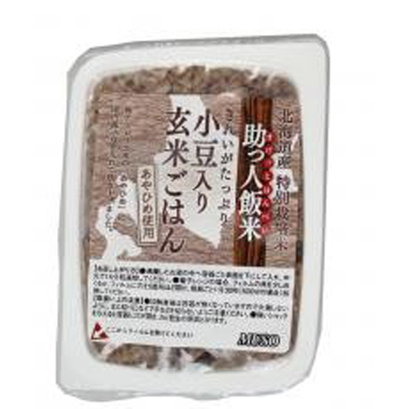 もっちりとした食感が楽しめます！【助っ人飯米・小豆入り玄米ごはん １６０ｇ】（ムソー）