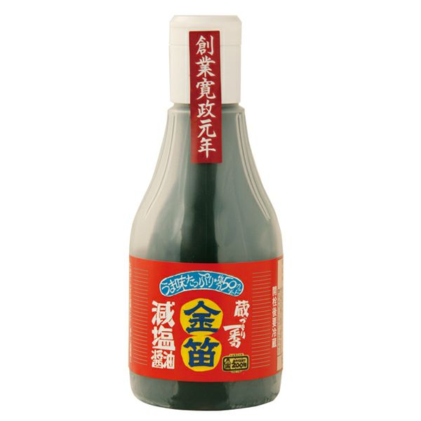 金笛減塩醤油ボトル 200ml