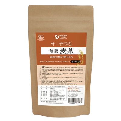 オーサワの有機麦茶(国産) 168g（7g×24包）
